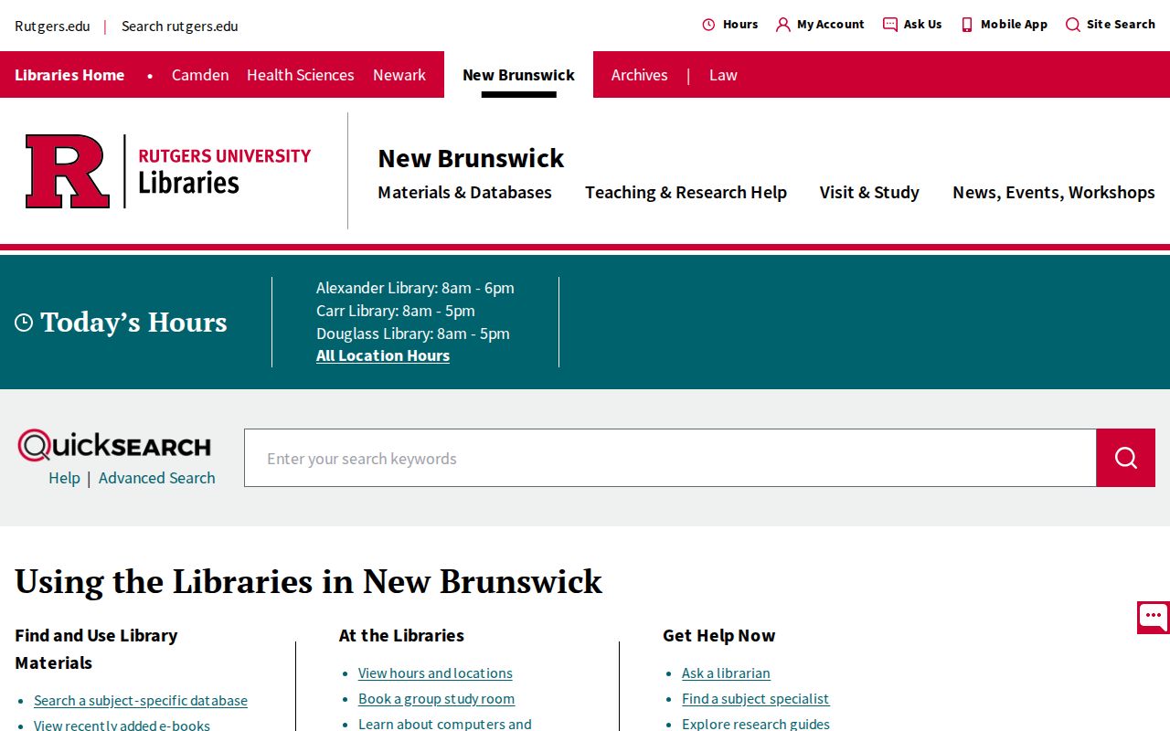 Rutgers New Brunswick Special Collections and University Archives page for Middlesex County city directory research