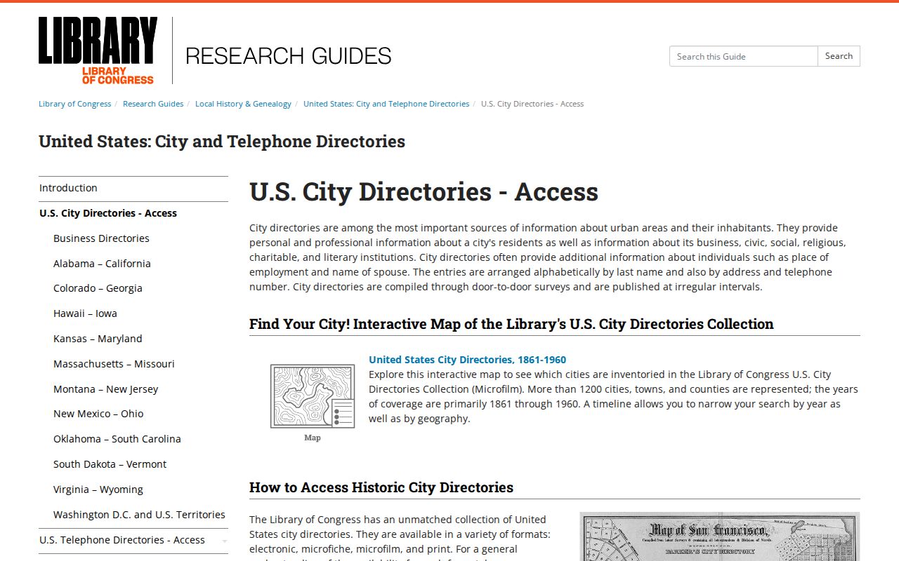 Middlesex County previous residents city directory collection guide